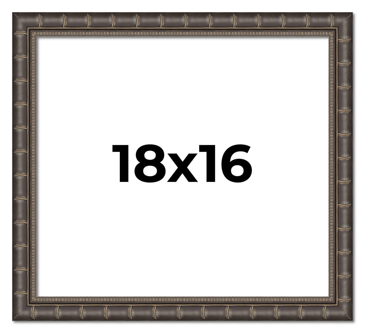 18x16 Modern Bamboo Picture Frame with UV-Resistant Acrylic & Acid Free Backing, Available in 5 Finishes - Gold, Silver, Brown, Black, and Natural